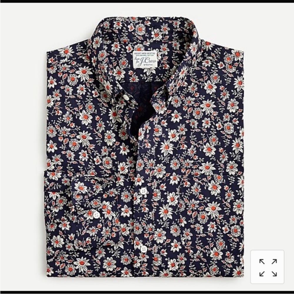 J.Crew Stretch Secret Was cotton poplin shirt Size M